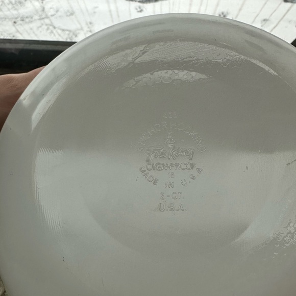 Anchor Hocking Fire King Green Meadow 2Qt casserole dish - Picture 4 of 5